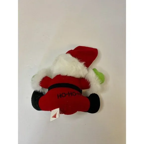 Christmas Santa Claus Window Cling Suction Cup Plush Holiday 1988 Dakin‎ Vintage - Picture 10 of 11